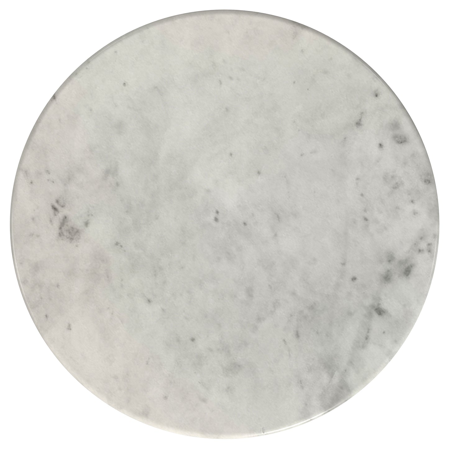 dominick round genuine marble top metal end side table white