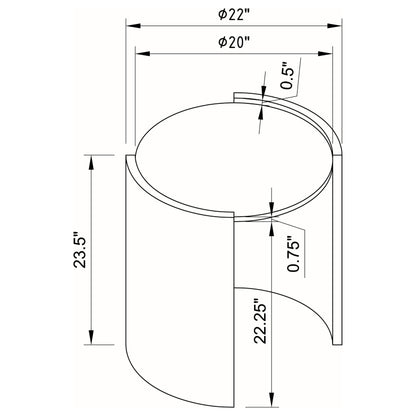 Brixey Round Faux Marble Top End Table Distressed Grey
