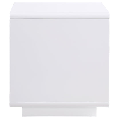 Carisi Square End Side Table White High Gloss