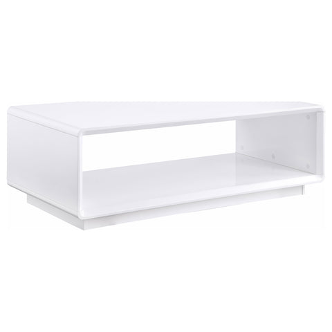 Carisi Rectangular Cocktail Coffee Table White High Gloss