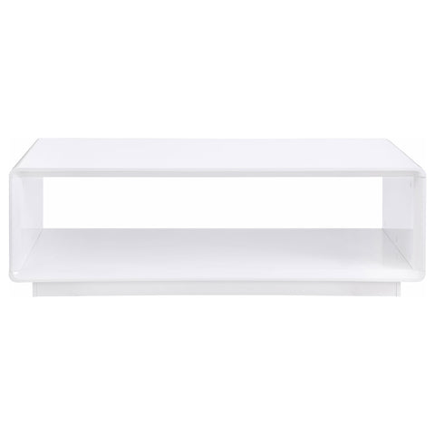 Carisi Rectangular Cocktail Coffee Table White High Gloss
