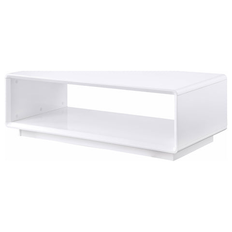 Carisi Rectangular Cocktail Coffee Table White High Gloss