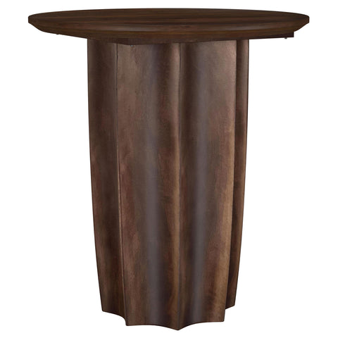Viana 2-piece Solid Mango Wood Coffee Table Set Walnut