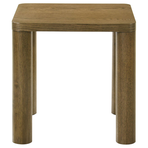 Nevado Engineered Wood Accent Side End Table Brown Oak