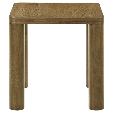 Nevado Engineered Wood Accent Side End Table Brown Oak