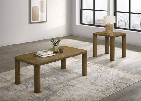 Nevado Engineered Wood Accent Side End Table Brown Oak