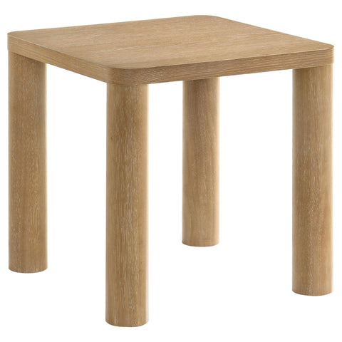 Nevado Engineered Wood Accent Side End Table Light Oak