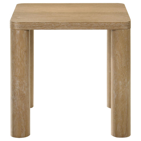 Nevado Engineered Wood Accent Side End Table Light Oak