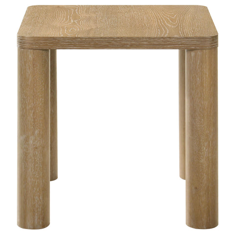Nevado Engineered Wood Accent Side End Table Light Oak