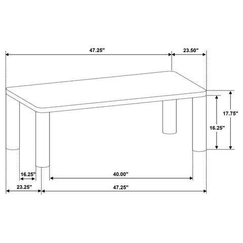 Nevado Engineered Wood Cocktail Coffee Table Light Oak