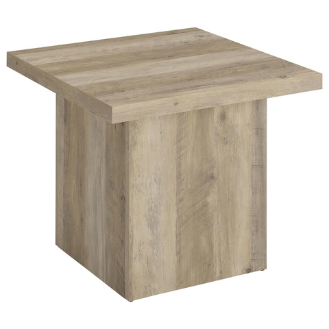 Rocco 2-piece Square Coffee End Table Set Distressed Pine