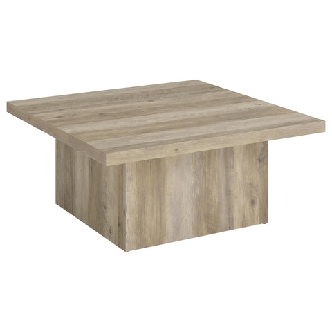 Rocco 2-piece Square Coffee End Table Set Distressed Pine