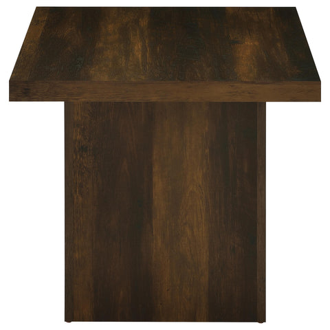 Rocco Square Engineered Wood Side End Table Dark Pine