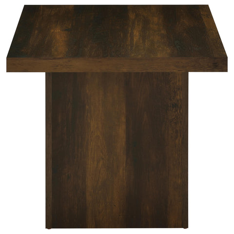 Rocco Square Engineered Wood Side End Table Dark Pine