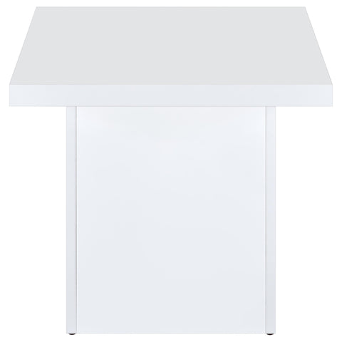 Rocco 3-piece Square Coffee End Table Set White High Gloss