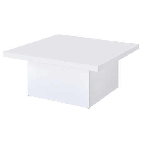 Rocco 3-piece Square Coffee End Table Set White High Gloss