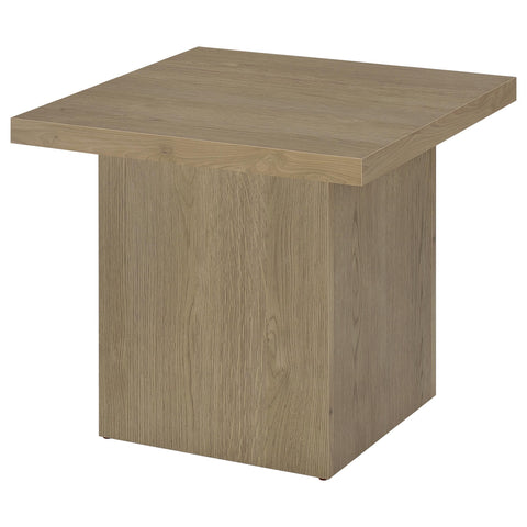Rocco Square Engineered Wood Side End Table Latte