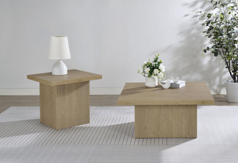 Rocco Square Engineered Wood Cocktail Coffee Table Latte