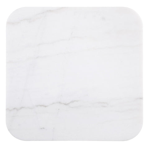 Etienne 2-Piece Square Marble Top Coffee and End Table Set Charcoal