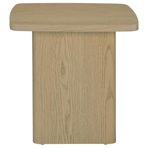 Oakglen 3-Piece Greige Pedestal Coffee and End Table Set