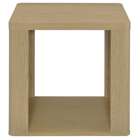 Robyn Square End Table with Open Shelf Greige