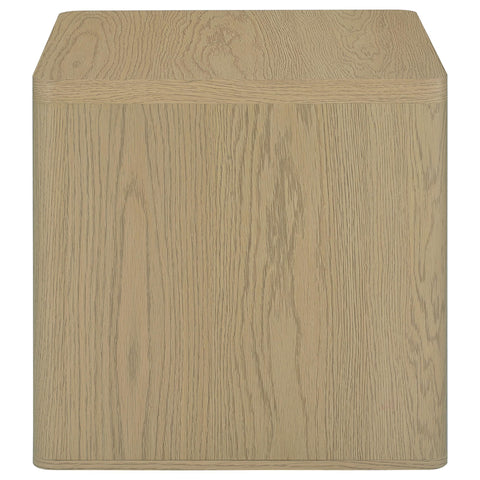 Robyn Square End Table with Open Shelf Greige