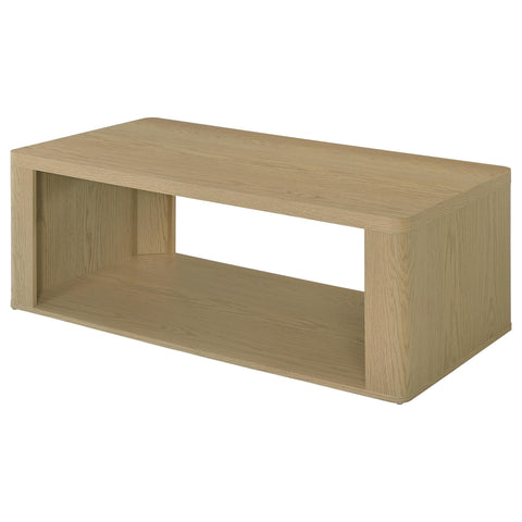 Robyn Rectangular Coffee Table with Open Shelf Greige