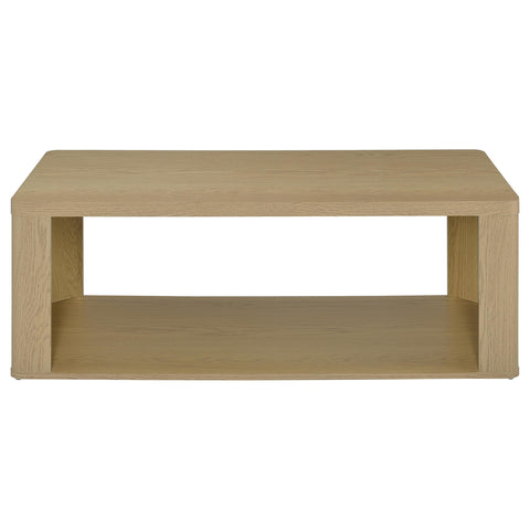 Robyn Rectangular Coffee Table with Open Shelf Greige