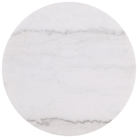 Gracemont 2-piece Round White Marble Coffee Table Set Greige