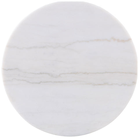 Gracemont 3-piece Round White Marble Coffee Table Set Greige
