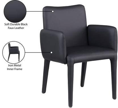 Soleil Black Faux Leather Accent/Dining Chair C