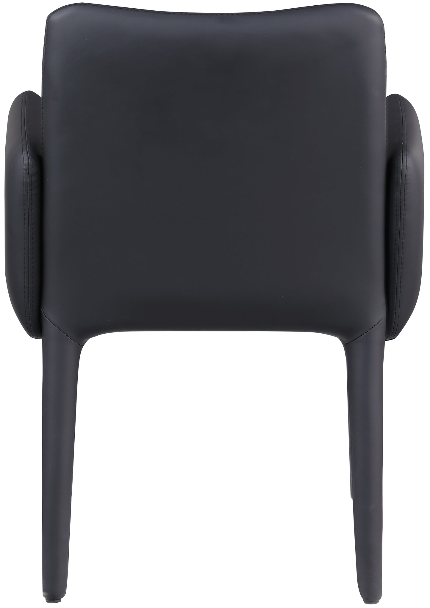 soleil black faux leather accent/dining chair c