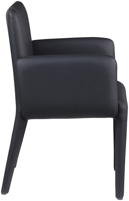 Soleil Black Faux Leather Accent/Dining Chair C