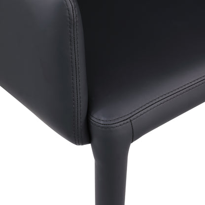 Soleil Black Faux Leather Accent/Dining Chair C