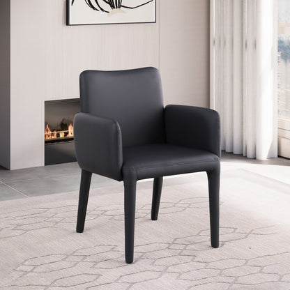 Soleil Black Faux Leather Accent/Dining Chair C