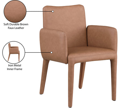 Soleil Brown Faux Leather Accent/Dining Chair C