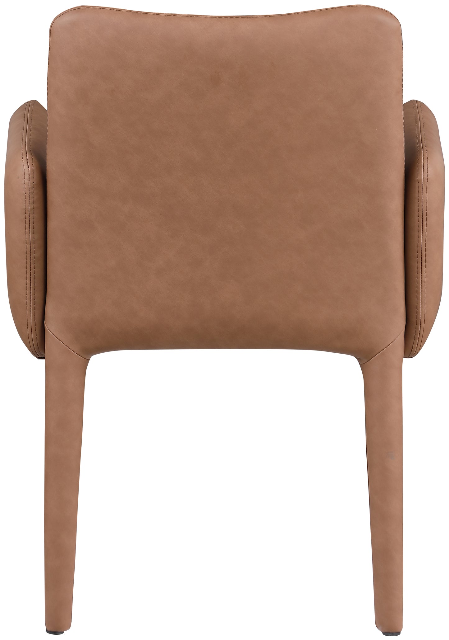 soleil brown faux leather accent/dining chair c