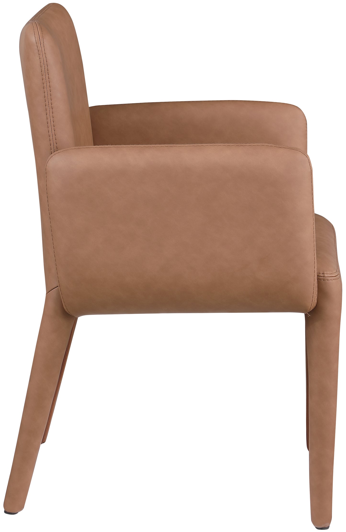 soleil brown faux leather accent/dining chair c