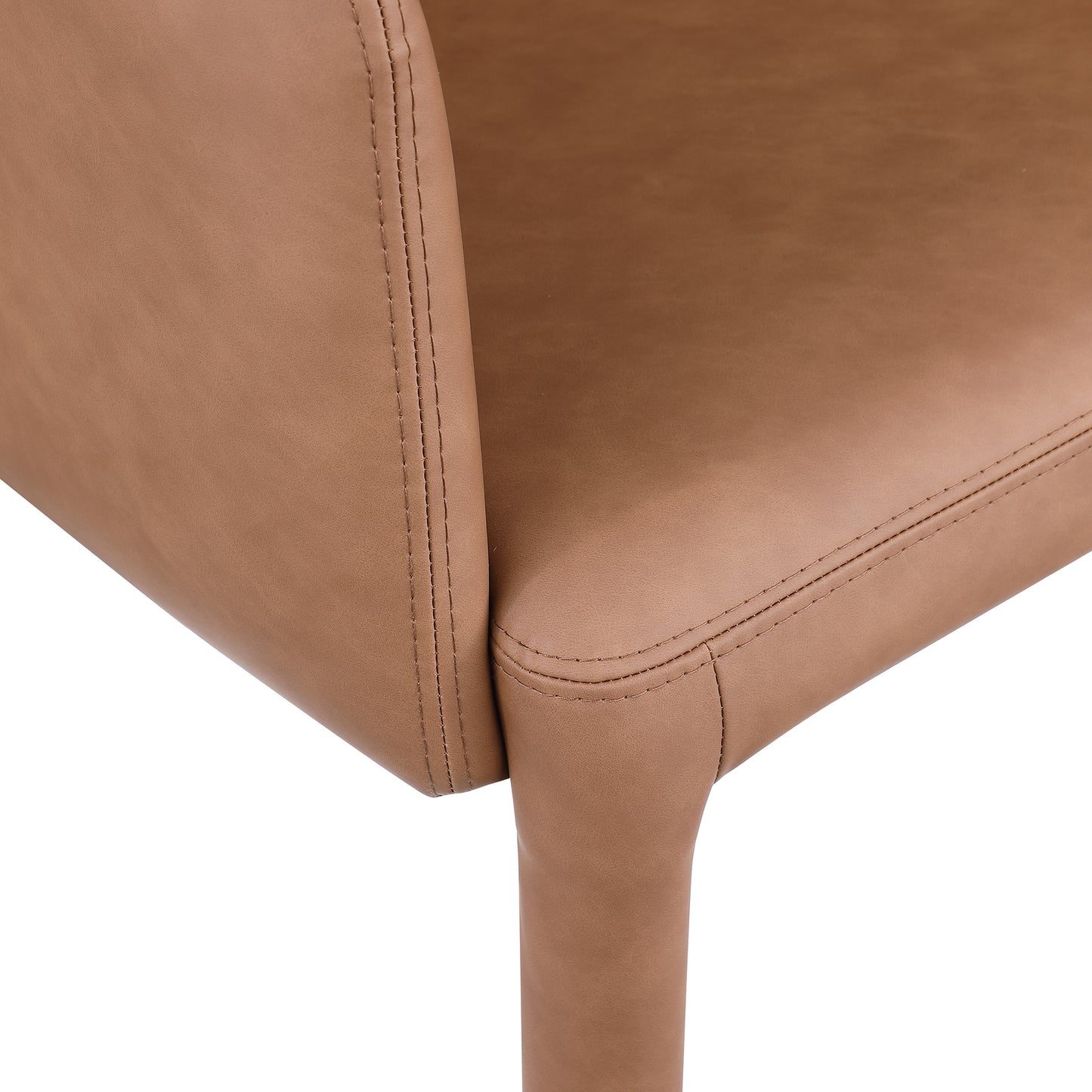 soleil brown faux leather accent/dining chair c