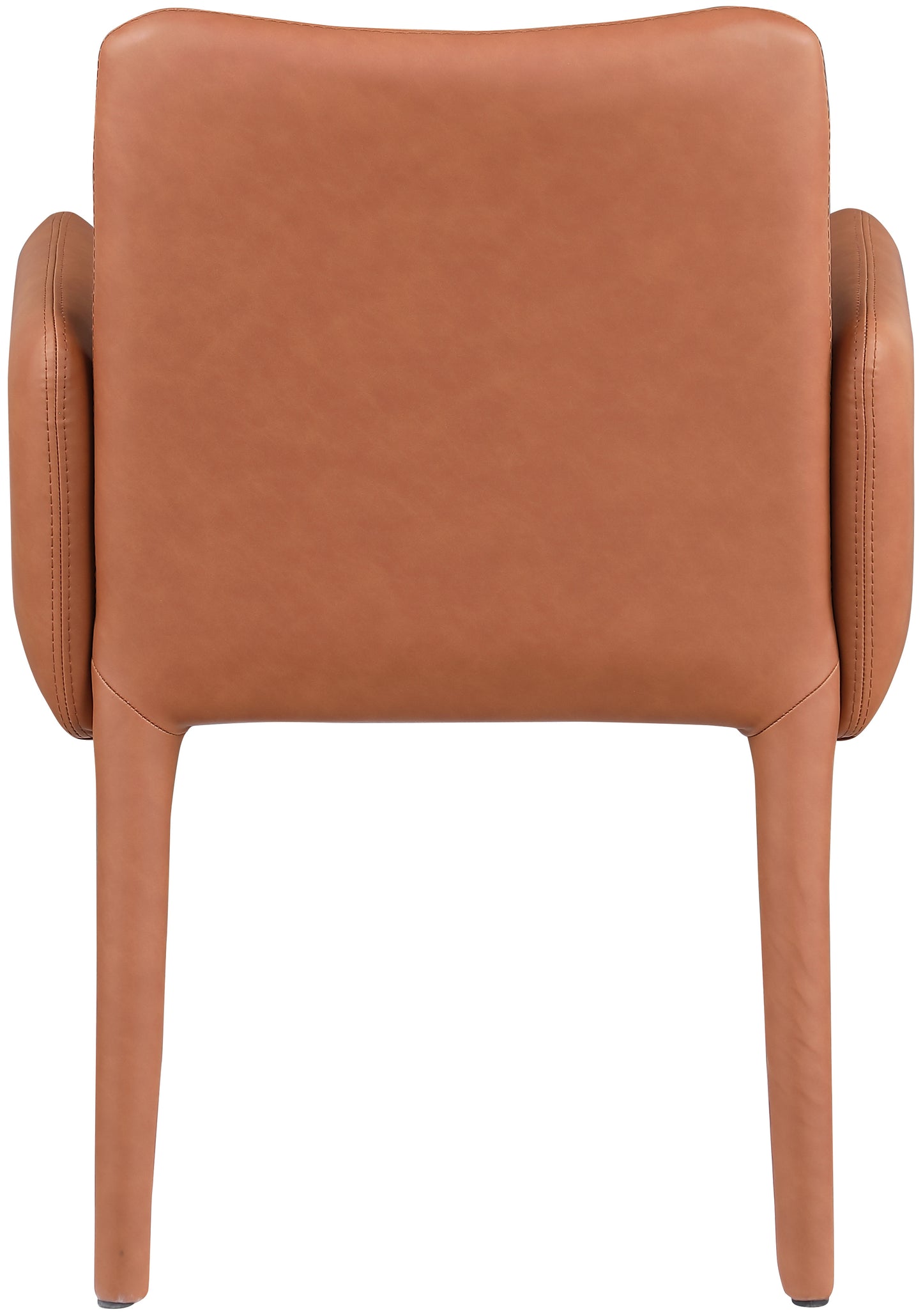 soleil cognac faux leather accent/dining chair c