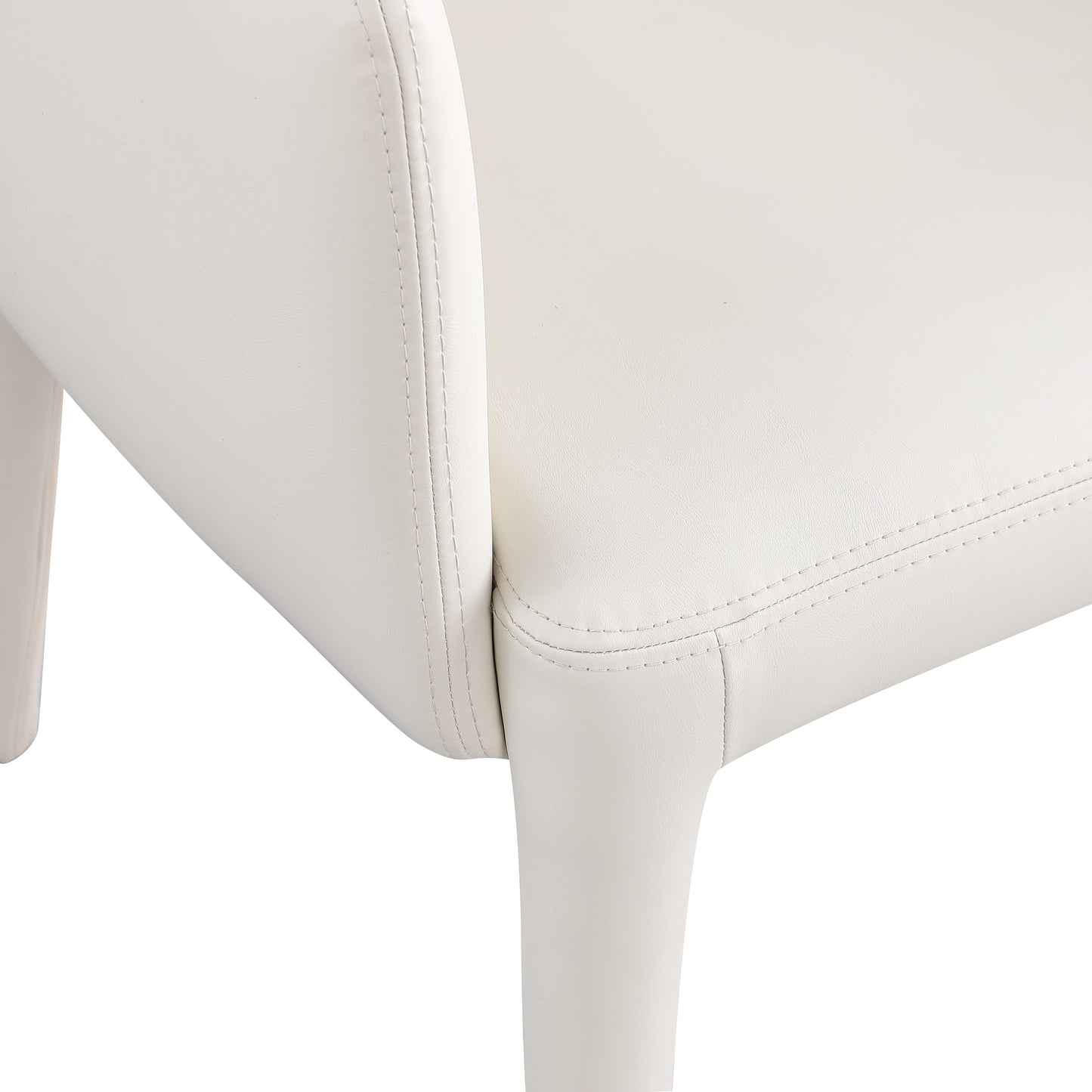 soleil cream faux leather accent/dining chair c