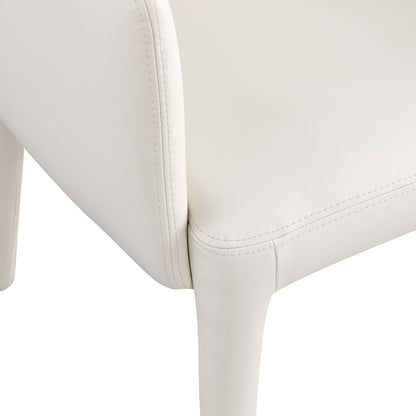 Soleil Cream Faux Leather Accent/Dining Chair C