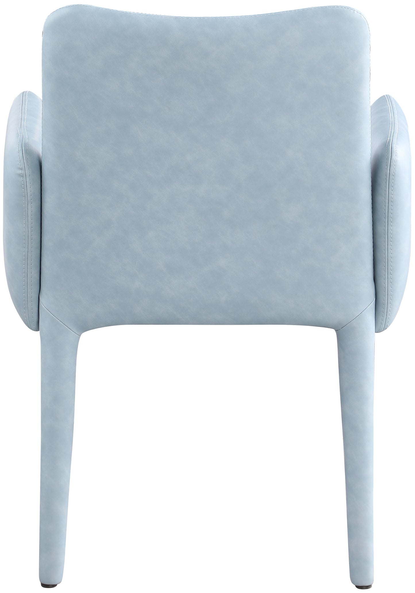 soleil light blue faux leather accent/dining chair c