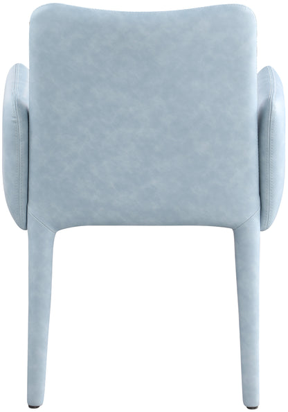 Soleil Light Blue Faux Leather Accent/Dining Chair C