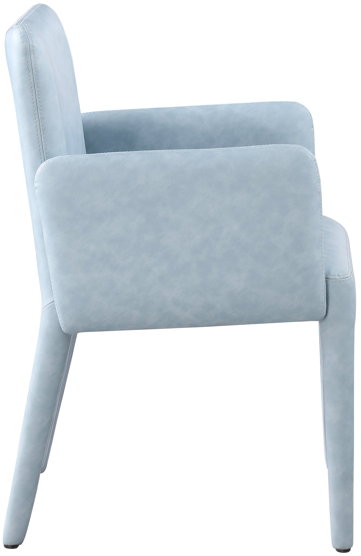 soleil light blue faux leather accent/dining chair c