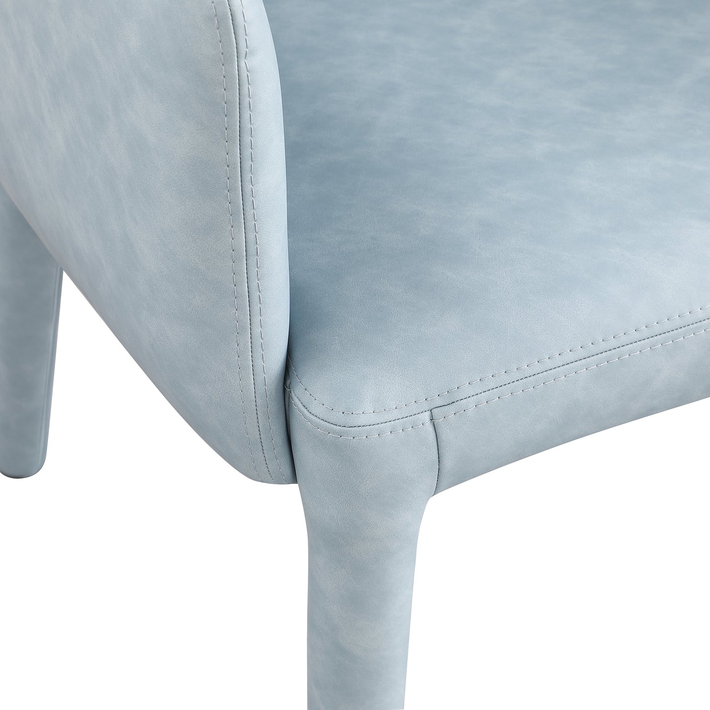 soleil light blue faux leather accent/dining chair c