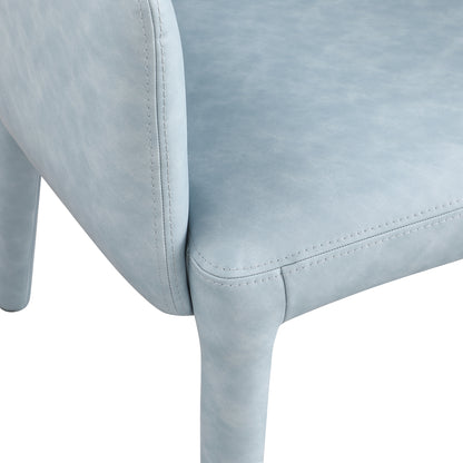 Soleil Light Blue Faux Leather Accent/Dining Chair C