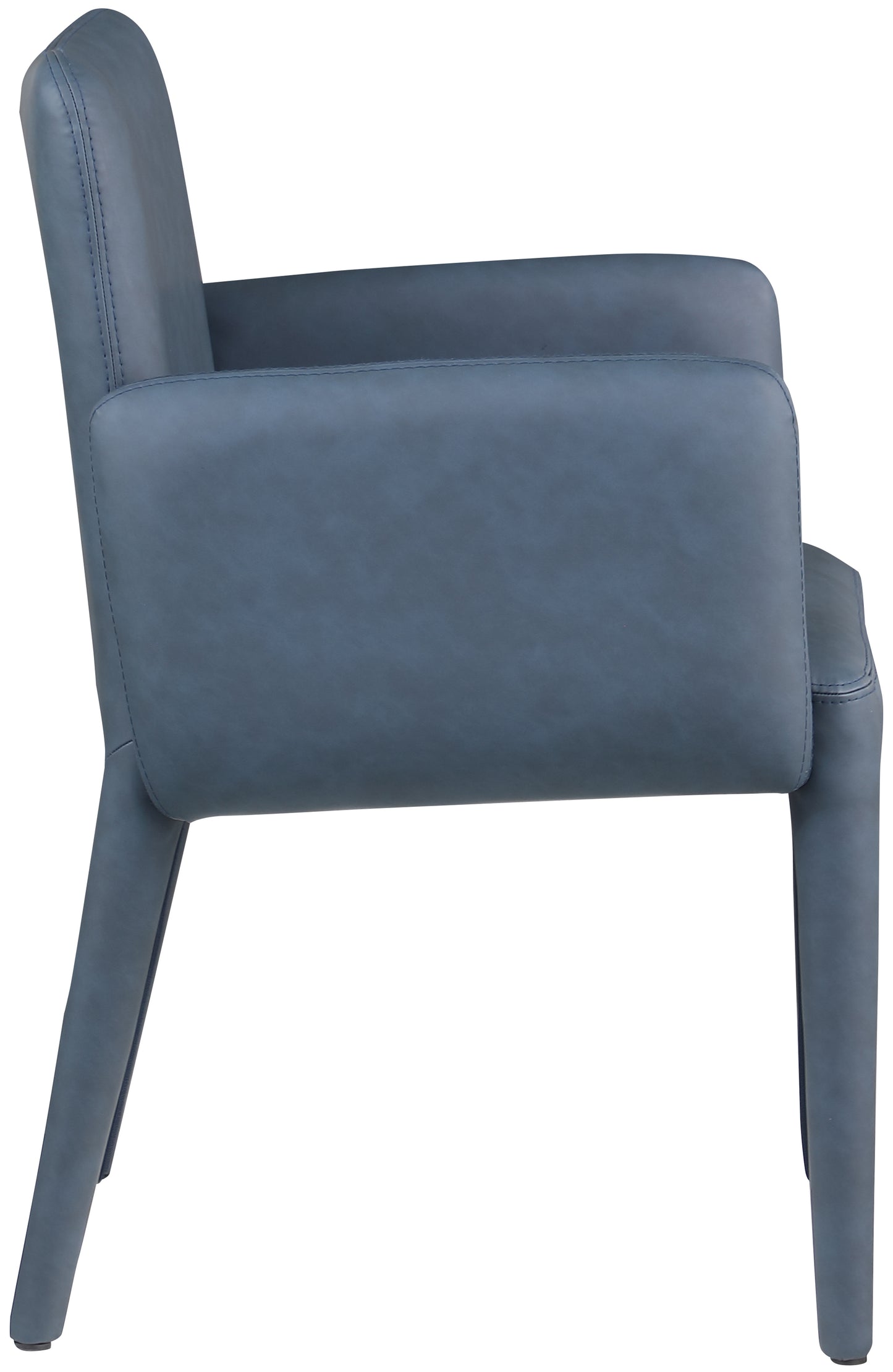 soleil navy faux leather accent/dining chair c
