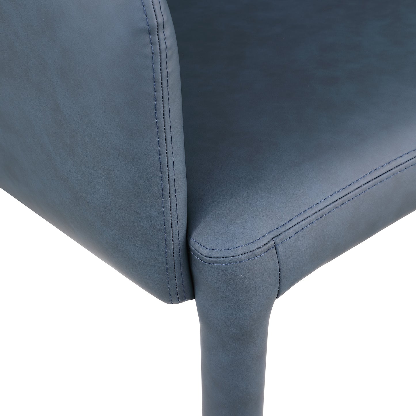 soleil navy faux leather accent/dining chair c