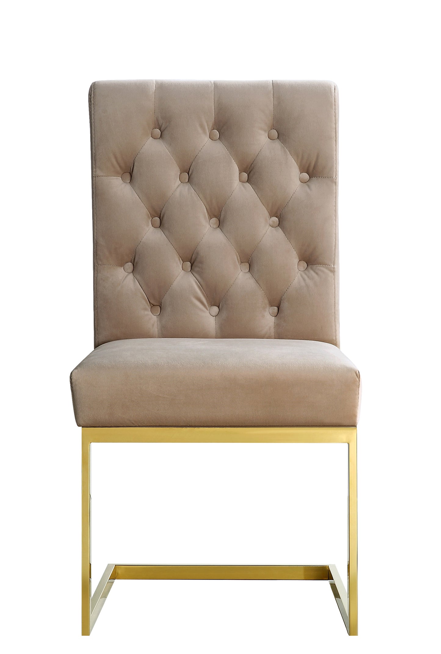 bliss beige velvet dining chair c